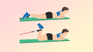 an illustration of a woman doing hamstring curls