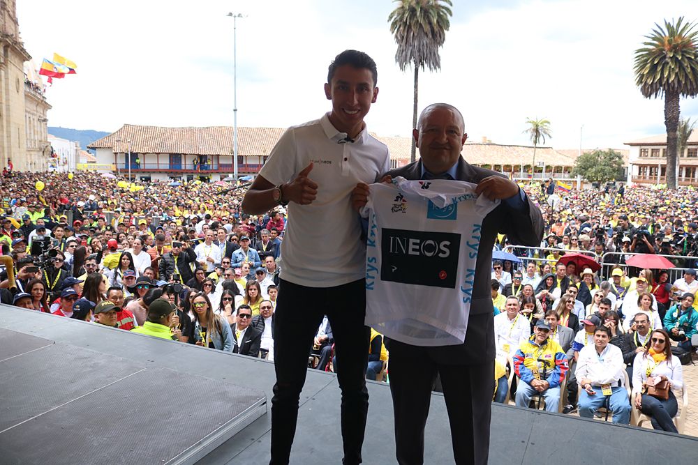 Egan Bernal feted in his hometown