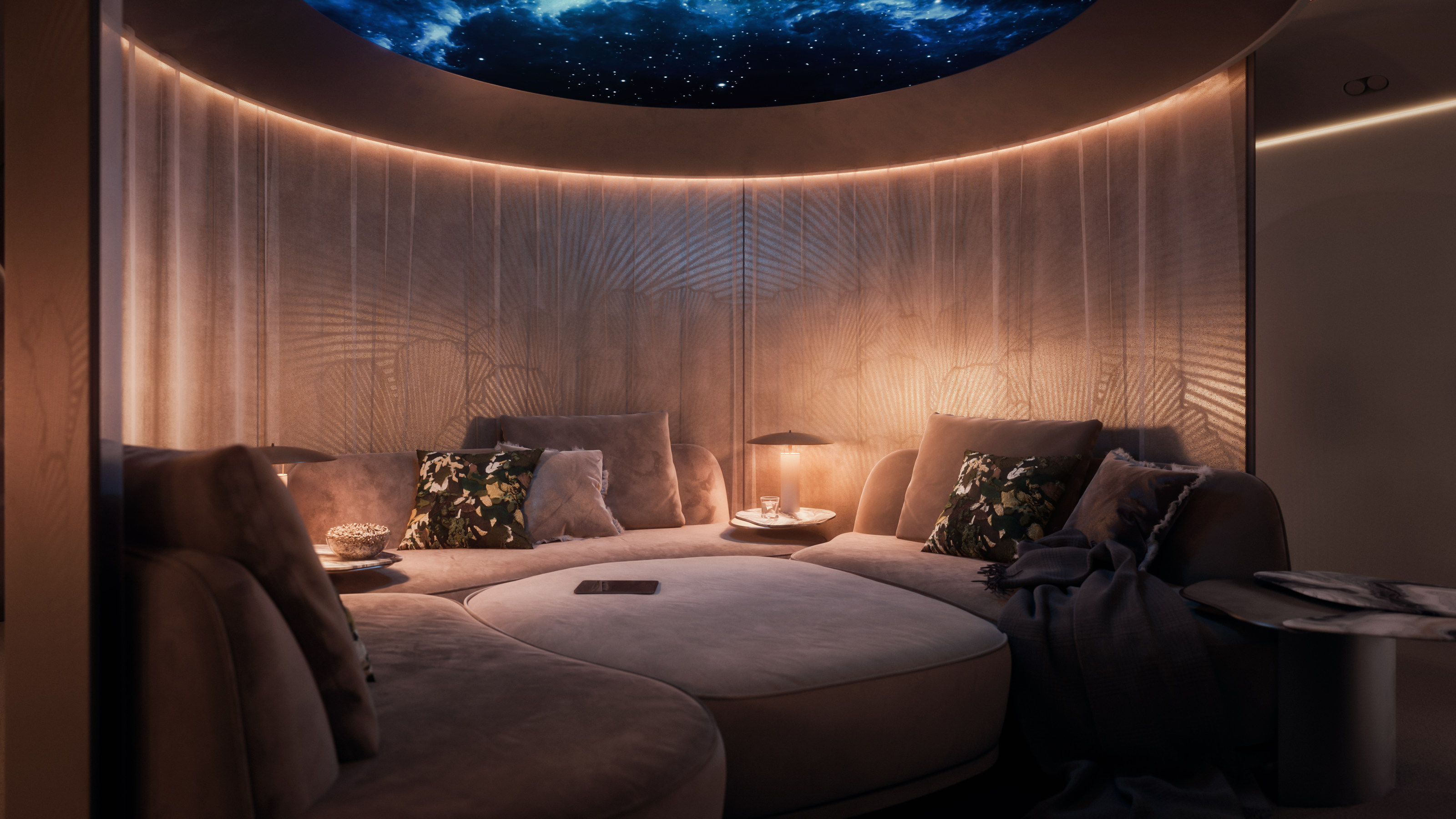 Private Sanctuary by PriestmanGoode, the lounge and cinema space