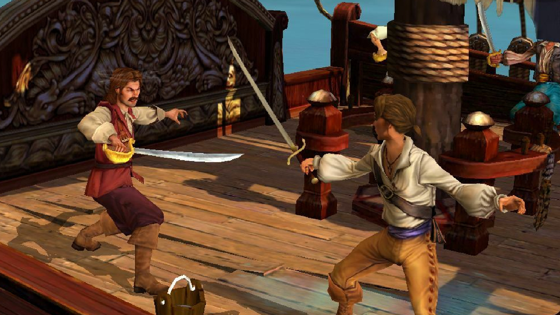 Two swashbucklers battle in Sid Meier's Pirates