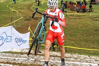 Christel Ferrire Canadian National Champion navigates the sleeper steps.