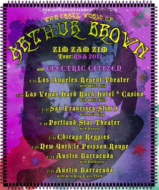 Arthur Brown 2017 tour poster