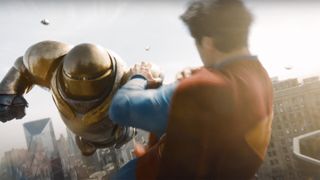 Superman fighting the Hammer of Boravia