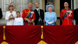 The Royal Family on the balcony of Buckingham Palace for Trooping the Colour, 2005
