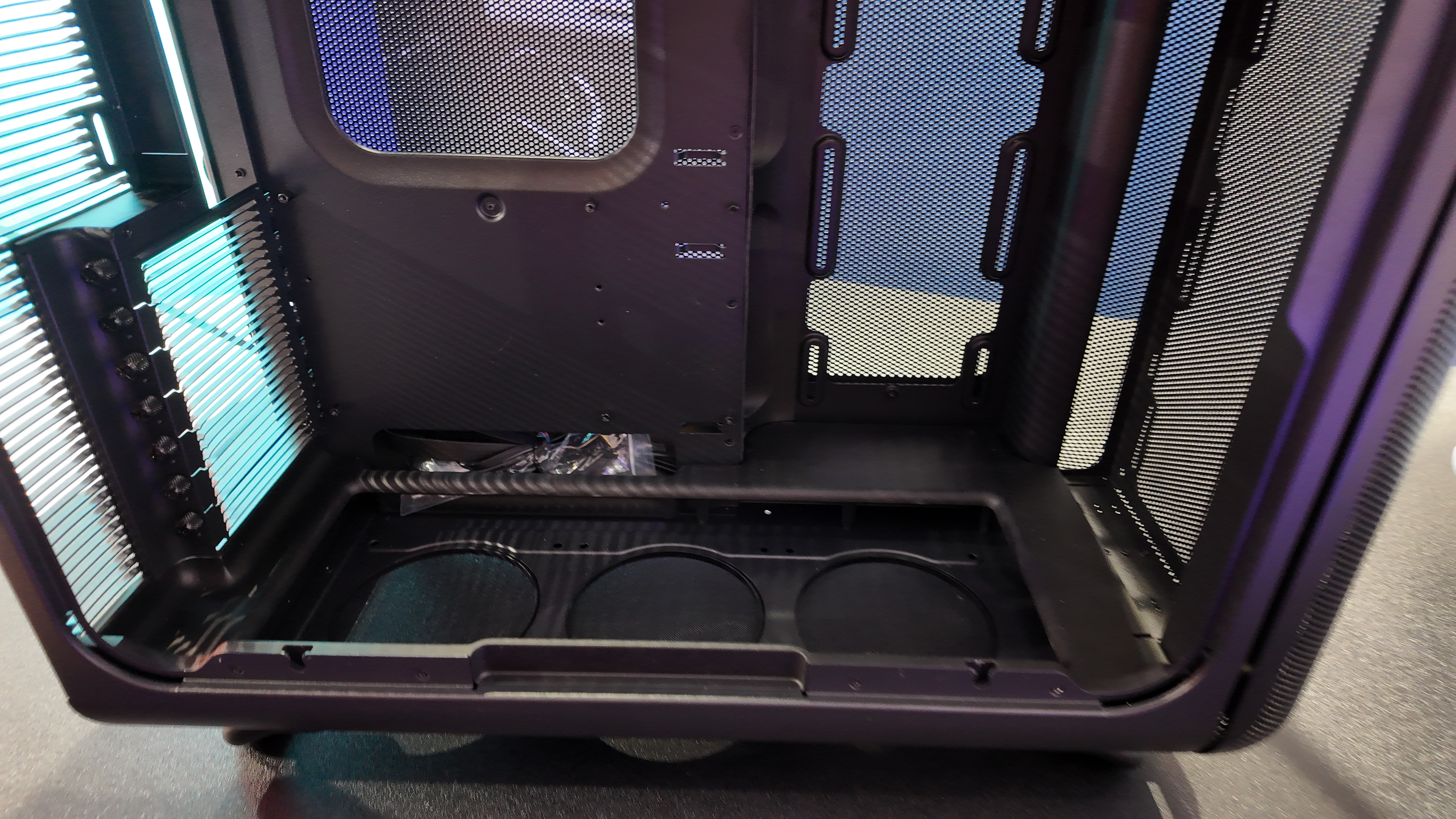 Hyte's booth at Computex 2025, where it showed off brand new colourful PC cases.