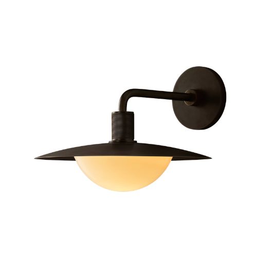Black outdoor wall light