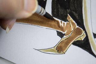 how to draw manga - leather boots