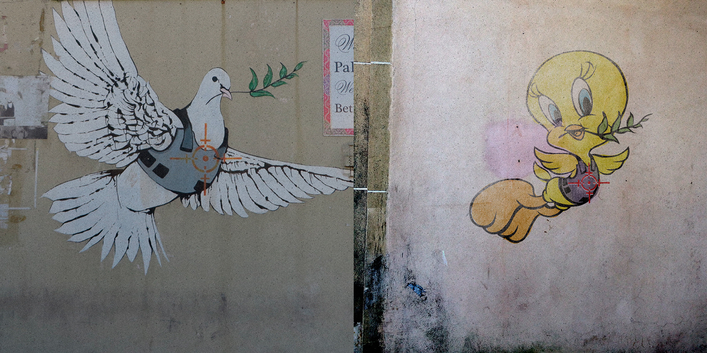 Banksy street art looney tunes