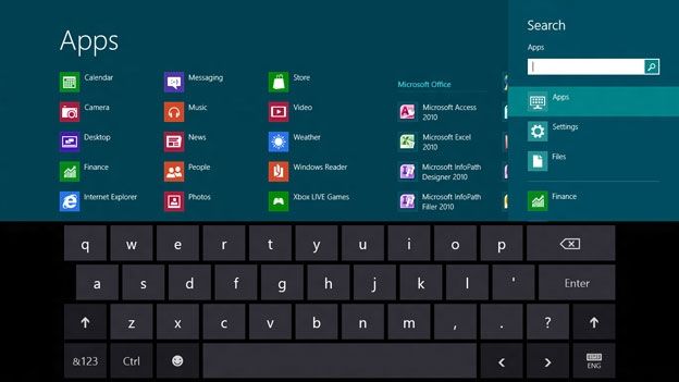 Windows 8 Screenshots: Live Search