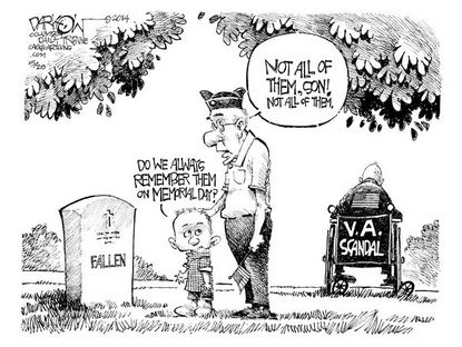 Political cartoon Memorial Day Veterans Affairs
