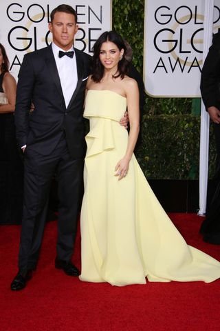 Channing Tatum and Jenna Dewan at The Golden Globes, 2015