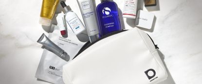 Dermstore bag with products coming cout