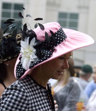 kentucky derby pink dots hat