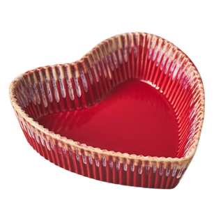 Heart-Shaped Stoneware Ramekin