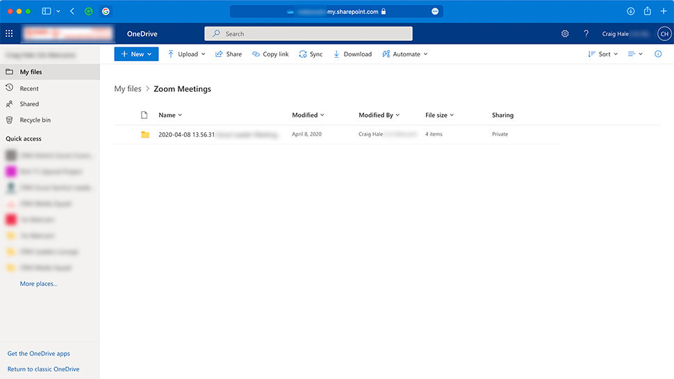 OneDrive browser