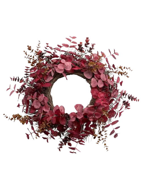 Burgundy Eucalyptus Spiral Vine Wreath