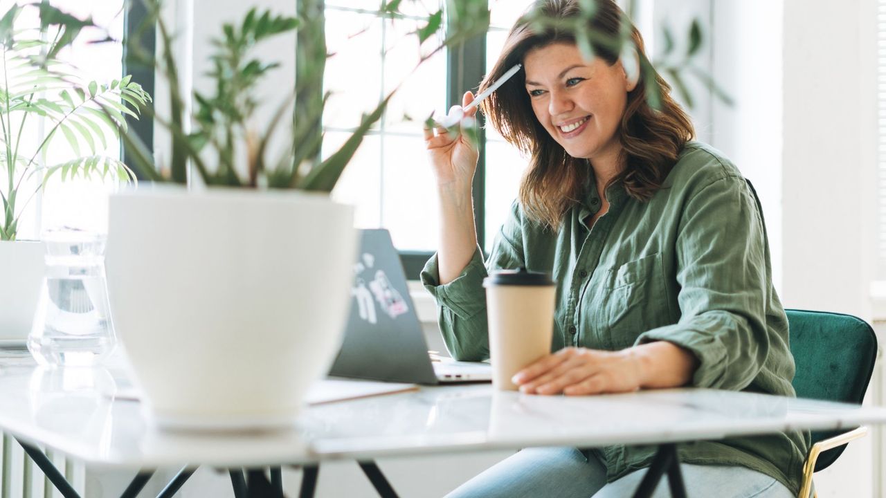 Green careers: A woman working at a desk