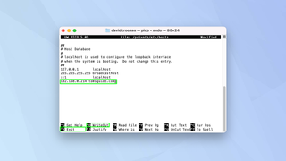 How to edit the Host file on macOS