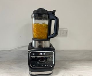 Soup cooking in the Ninja Foodi Cold & Hot Blender