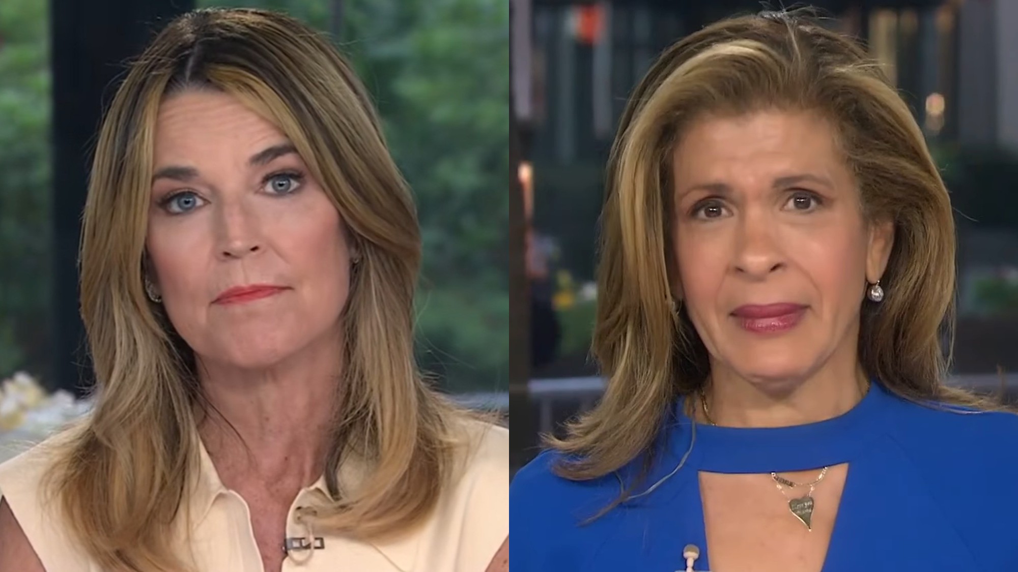Savannah Guthrie and Hoda Kotb appear on The Today Show.