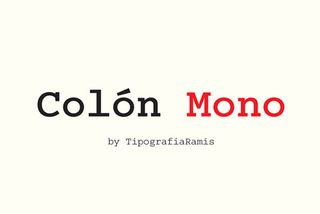 Sample of Colón Mono, one of the best typewriter fonts