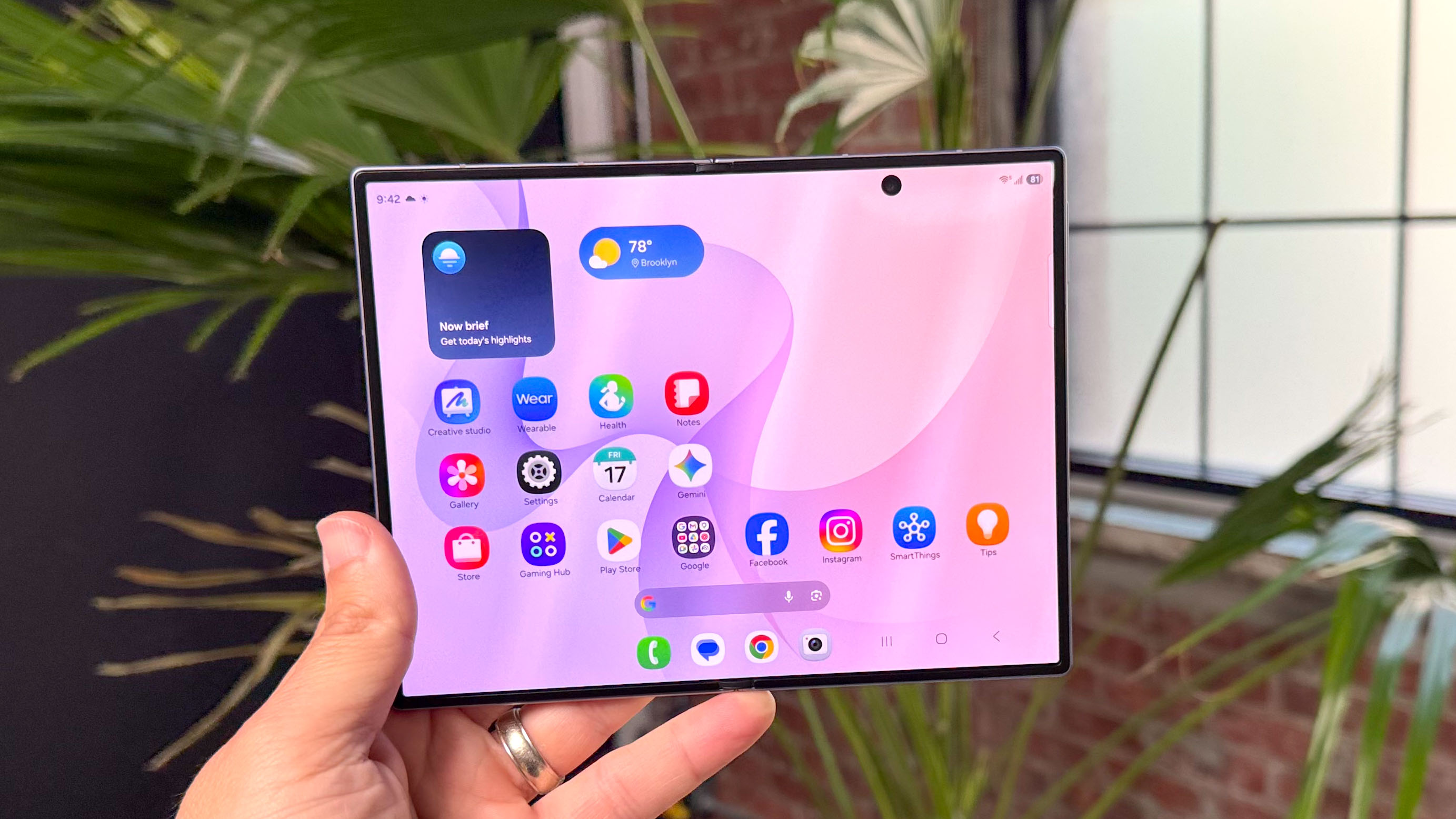 Galaxy Z Fold 8 shown in hand