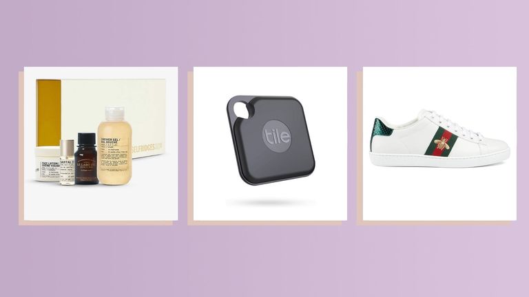best 18th birthday gifts: Le Labo, Tile Pro tracker, and Gucci Bee-embroidered sneakers