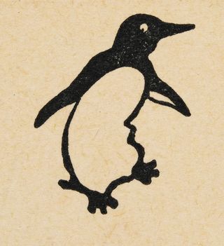 This image of the 'dancing penguin' dates from 1944-45