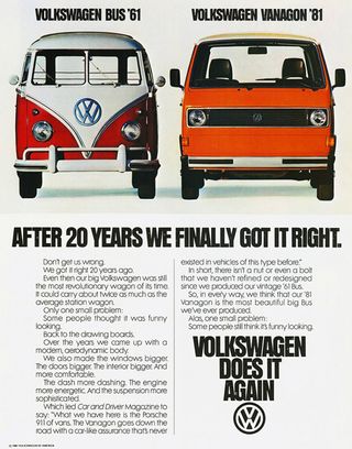 volkswagen vintage ad font