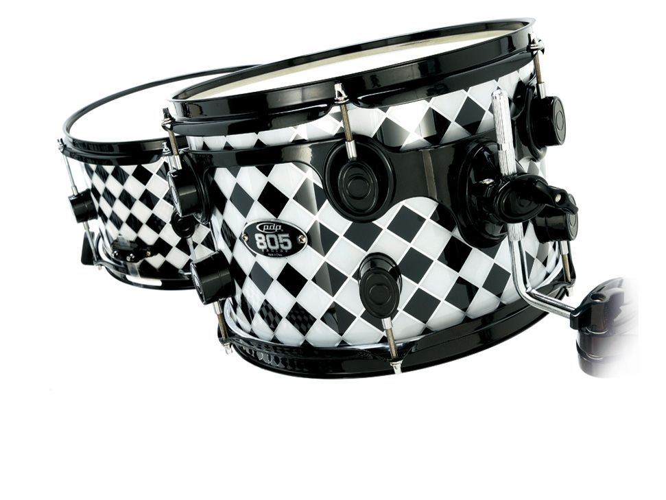 A selection of stunning finishes and coloured shell hardware gives the kit a custom appearance