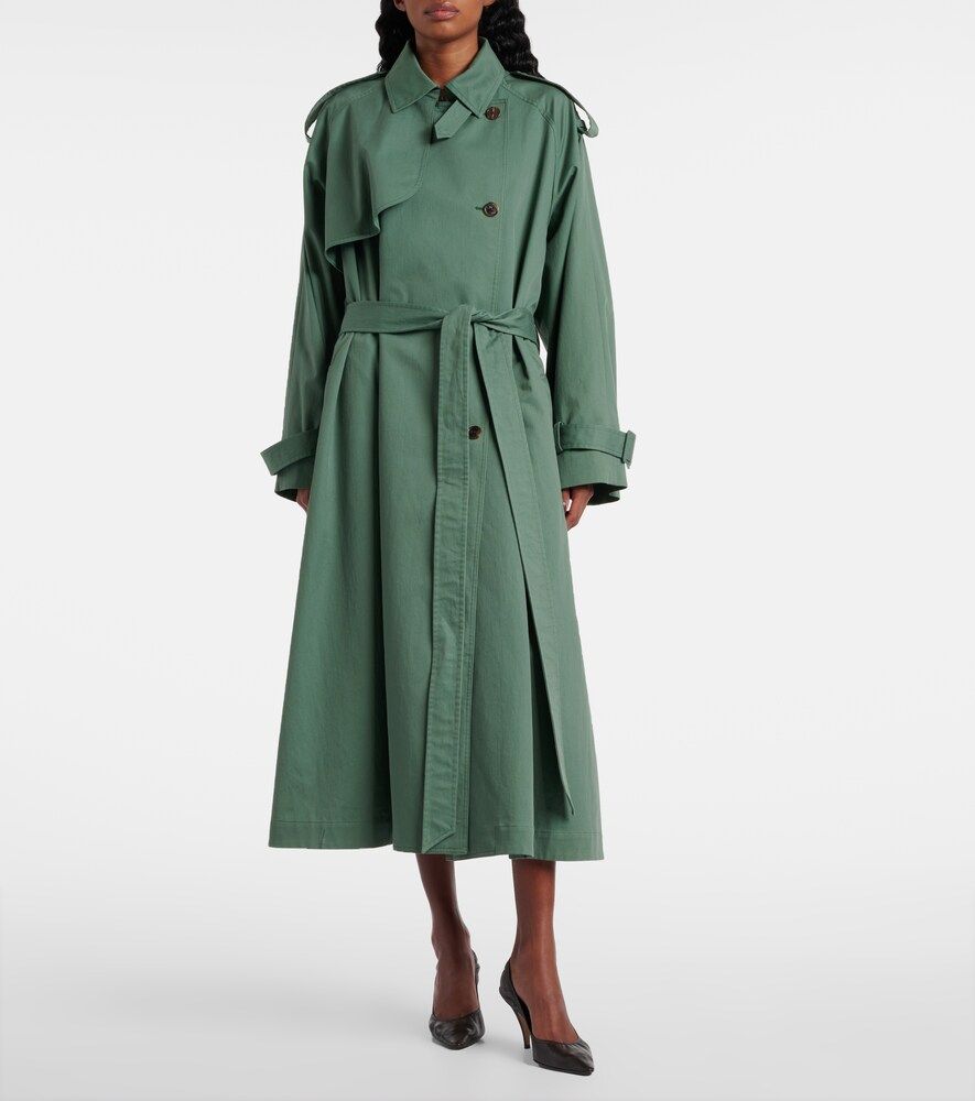 Domeka Oversized Cotton Twill Trench Coat
