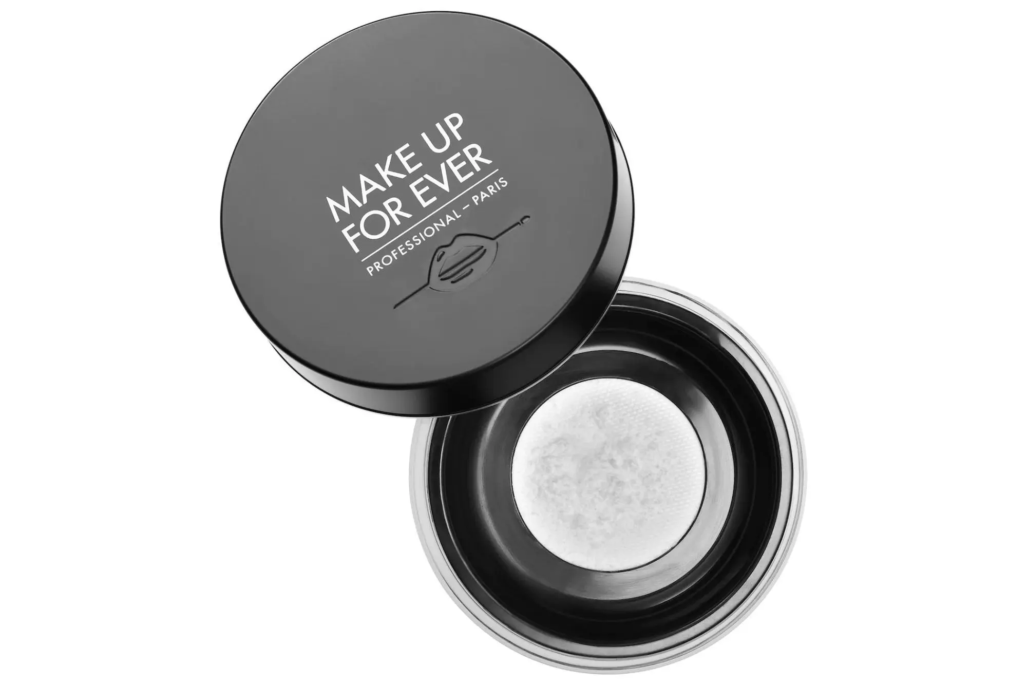 A black compact of Make Up For Ever HD powder