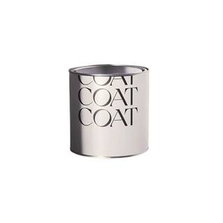 COAT paint can on white background