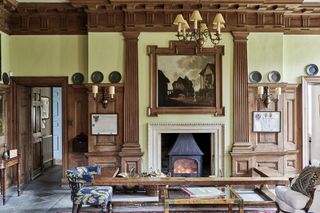 traditional panelled hall in a Georgian home