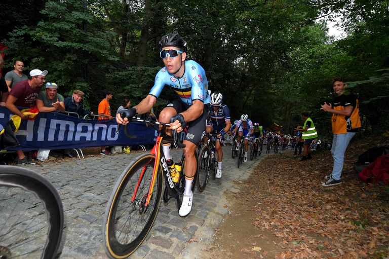 Wout van Aert during the Worlds road race
