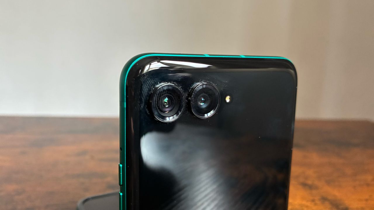 The Motorola Razr 70 on a desk