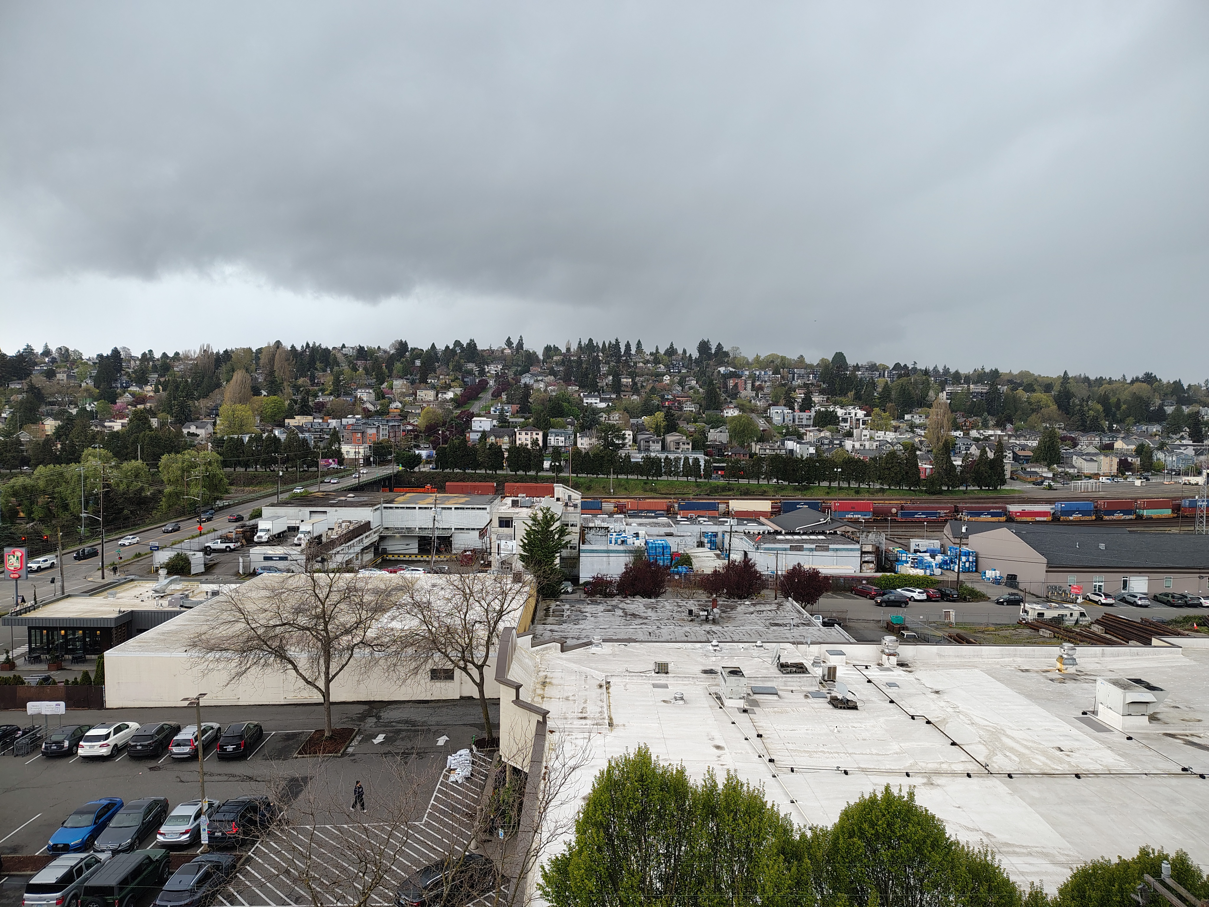 a neighborhood on a hill