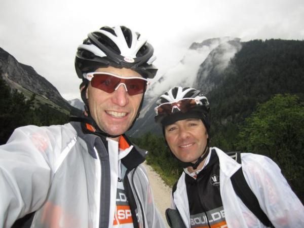 On a training ride before the start tomorrow.