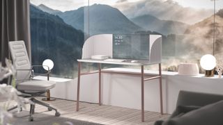 Caelum is a concept desk designed to have a transparent OLED in the center.