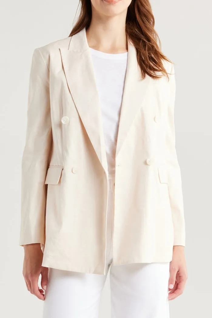 Rag & Bone, Emile Double Breasted Linen Blend Blazer