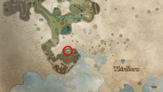 Avowed Totem of Revelations locations - A map showing the location of the Eyes of the Obscured at the Shrine to Wael.