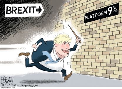 Political Cartoon World Boris Johnson Prime Minister UK Brexit Harry Potter