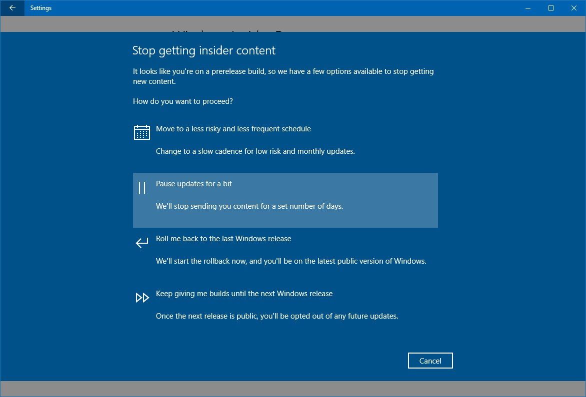 How To Delay Windows 10 Insider Preview Builds On Your PC | Windows Central