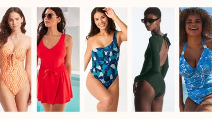 High Neck Padded Swimsuit, M&S Collection