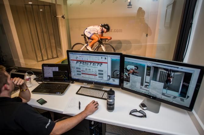 Rushlee Buchanan gets aero in the Faster wind tunnel in Scottsdale