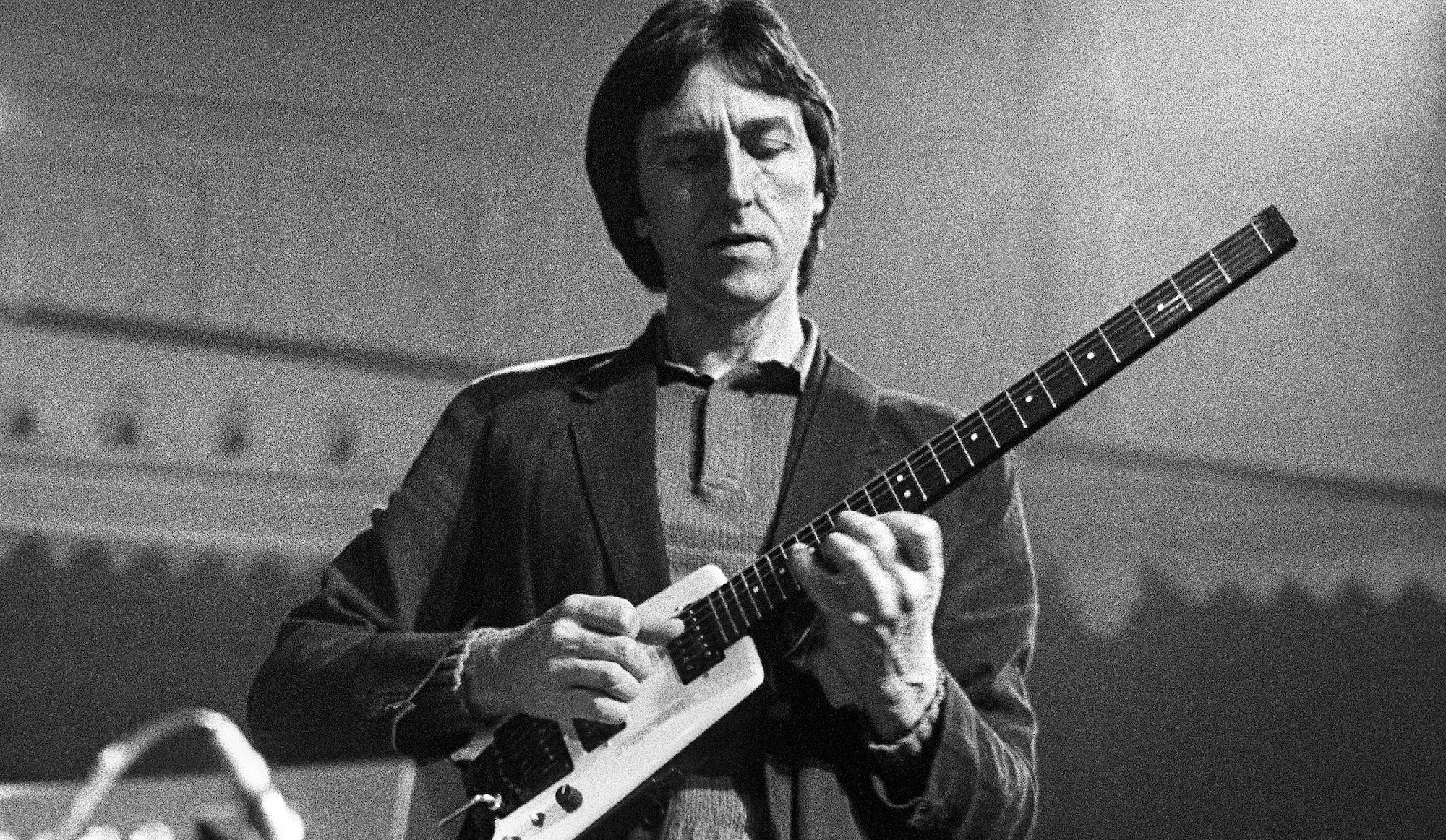 Allan Holdsworth performs onstage at the Paradiso in Amsterdam, the Netherlands on June 15, 1987