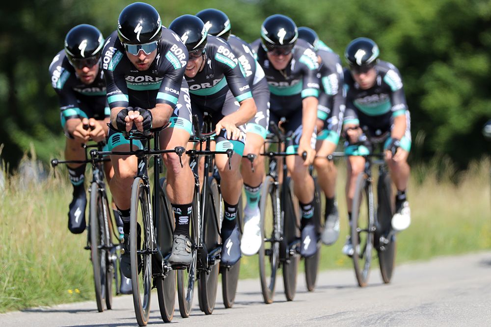 Bora-Hansgrohe at stage 1 team time trial at Tour de Suisse