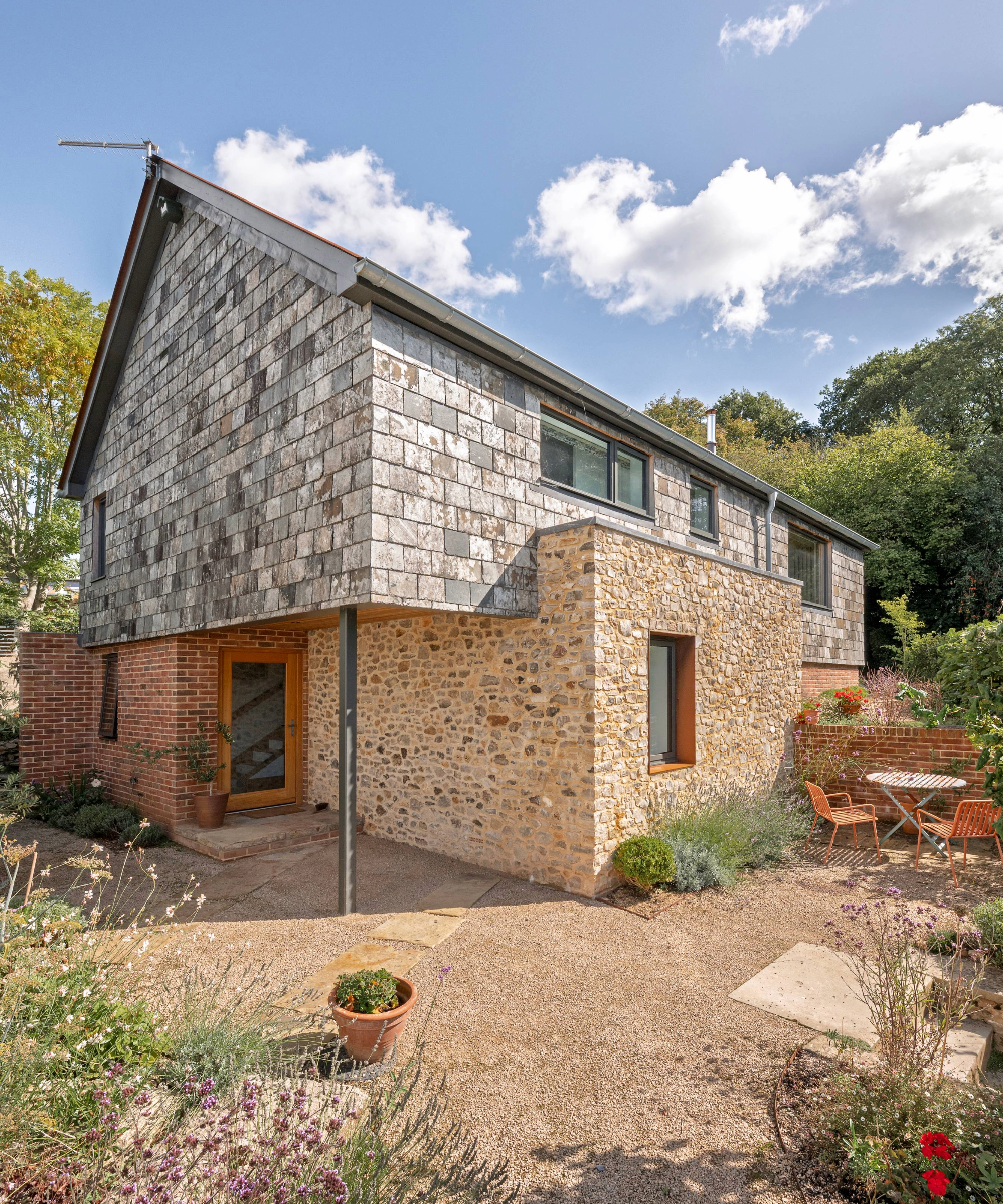 Exterior of the rear of the house and back garden