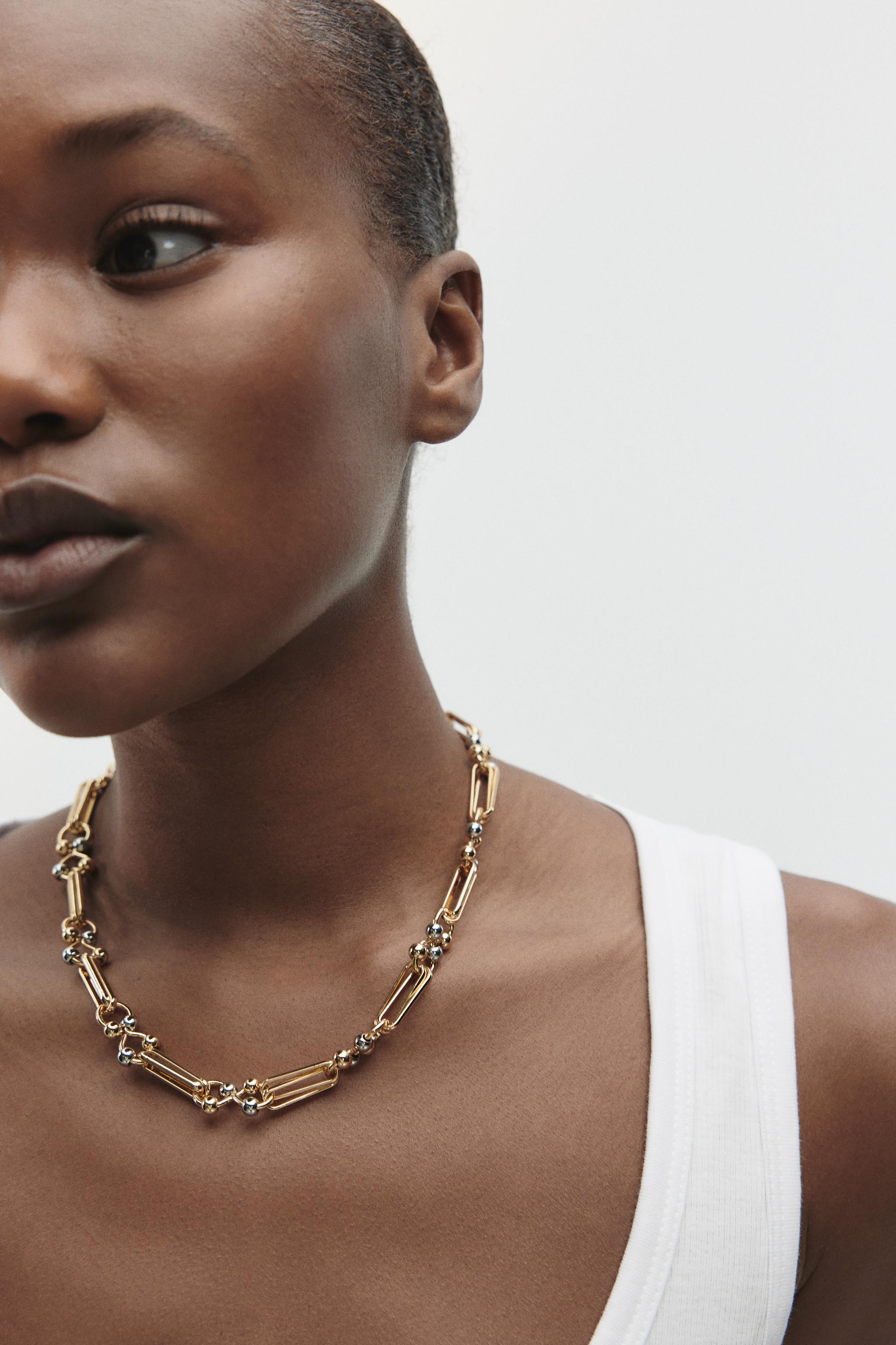 Mixed Metal Piece Necklace