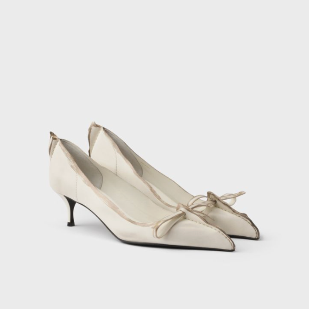 Prada, Antiqued Leather Pumps